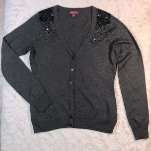 Gray Cardigan with sequins